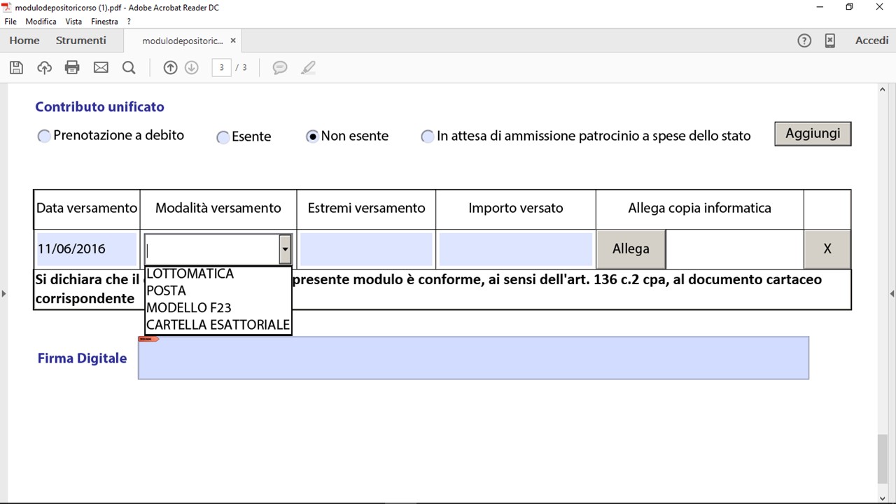 SCARICARE MODULO DEPOSITO PAT